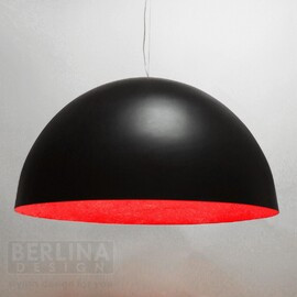 Купольный светильник полусфера 95 см абажур на тросе винтаж Чёрный с красным